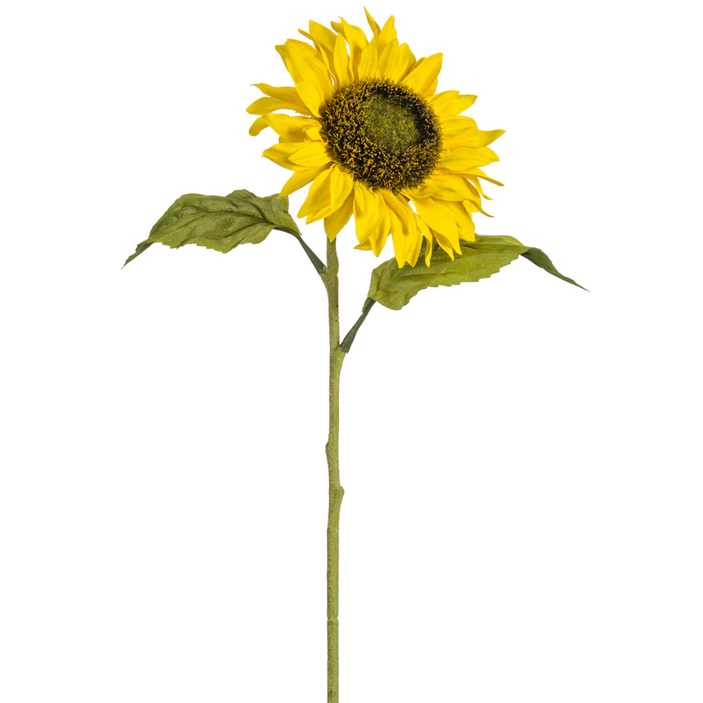 25" Silk Sunflower Flower Stem -Yellow (Pack of 12)