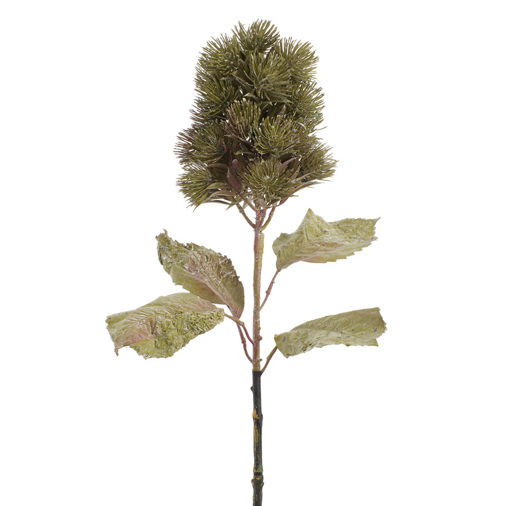 25" Thistle Artificial Flower Stem -Green (Pack of 6)