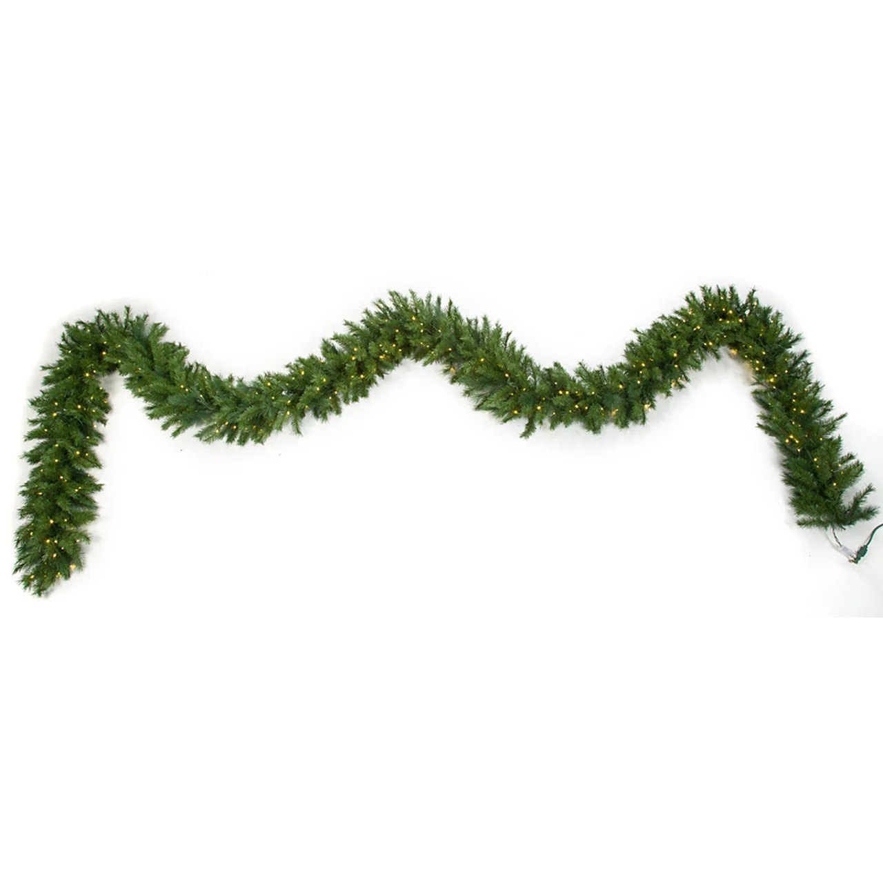 25'Lx18"W Mixed Pine Artificial Garland, LED Pre-Lit -Green