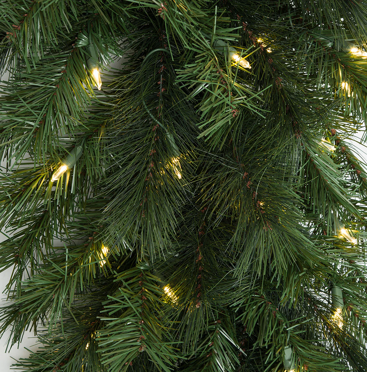 25'Lx18"W Mixed Pine Artificial Garland, LED Pre-Lit -Green - Image 2
