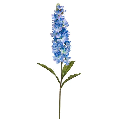 26.5" Silk Stock Flower Spray -Blue/Helio (Pack of 12)