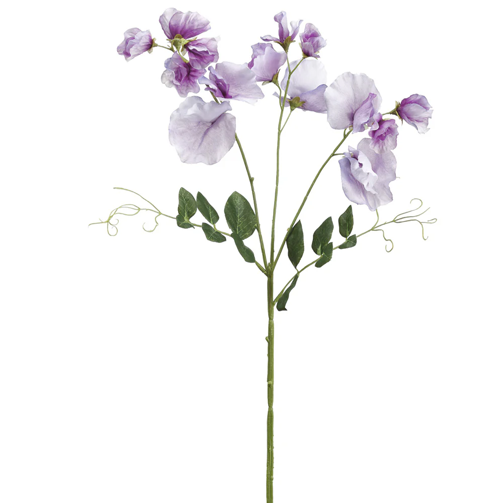 26.75" Silk Sweet Pea Flower Stem -Lavender (Pack of 12)