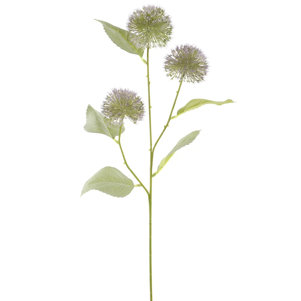 26" Artificial Globe Thistle Flower Stem -Purple (Pack of 12)