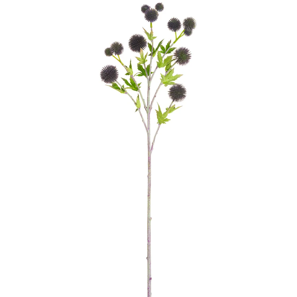 26" Artificial Thistle Flower Stem -Blue (Pack of 12)