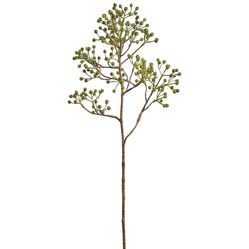 26" Faux Berry Stem -Green (Pack of 12)