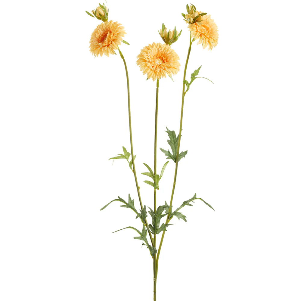 26" Gerbera Daisy Silk Flower Stem -Yellow (Pack of 12)