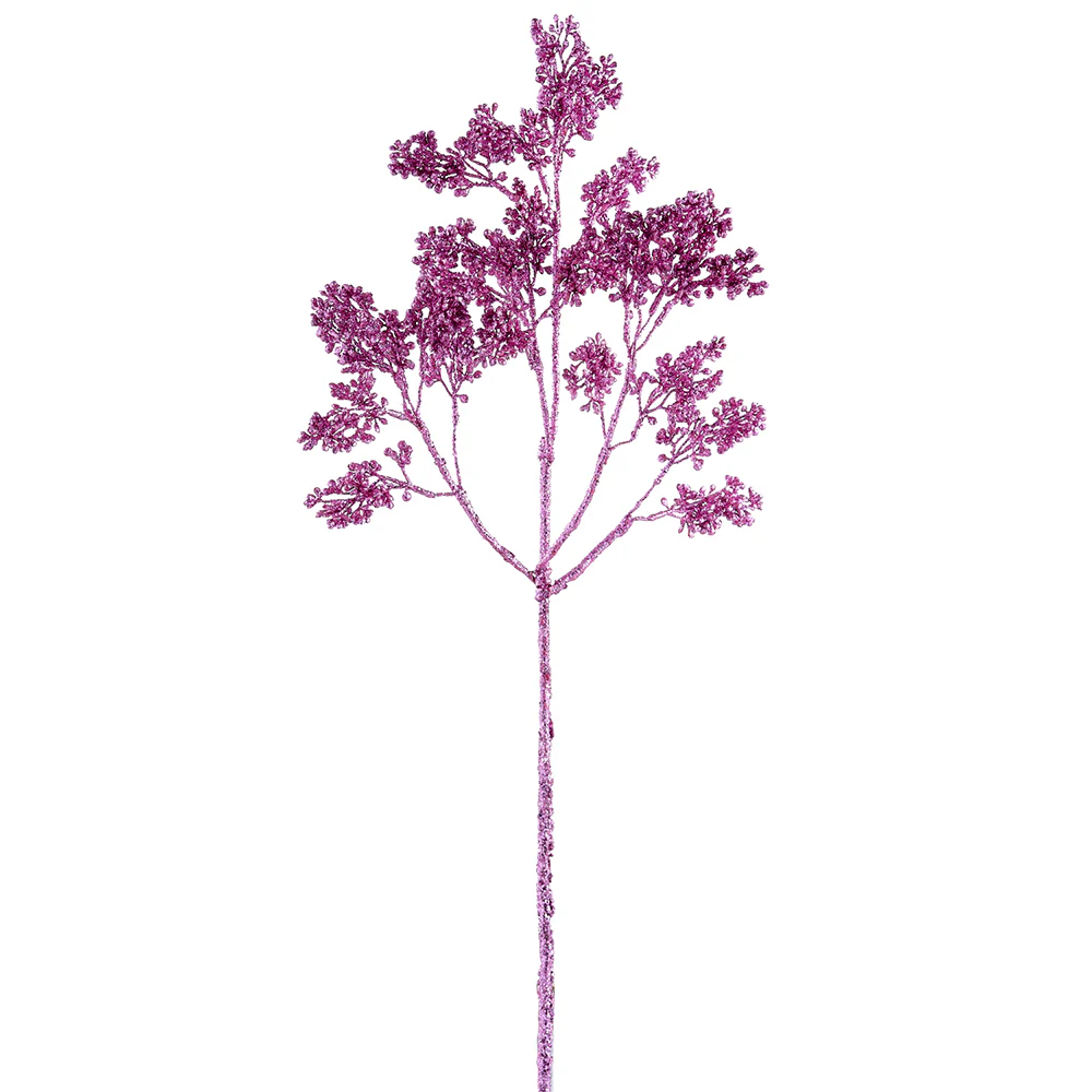 26" Glittered Artificial Sedum Stem -Mauve (Pack of 12)