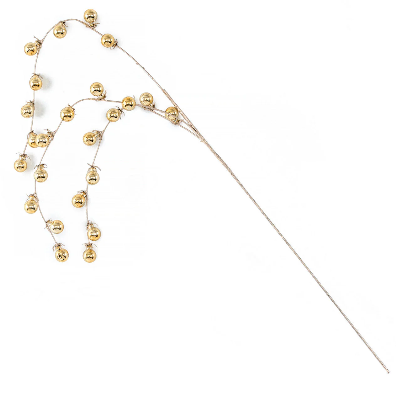 26" Hanging Ball Branch Stem -Gold (Pack of 12)