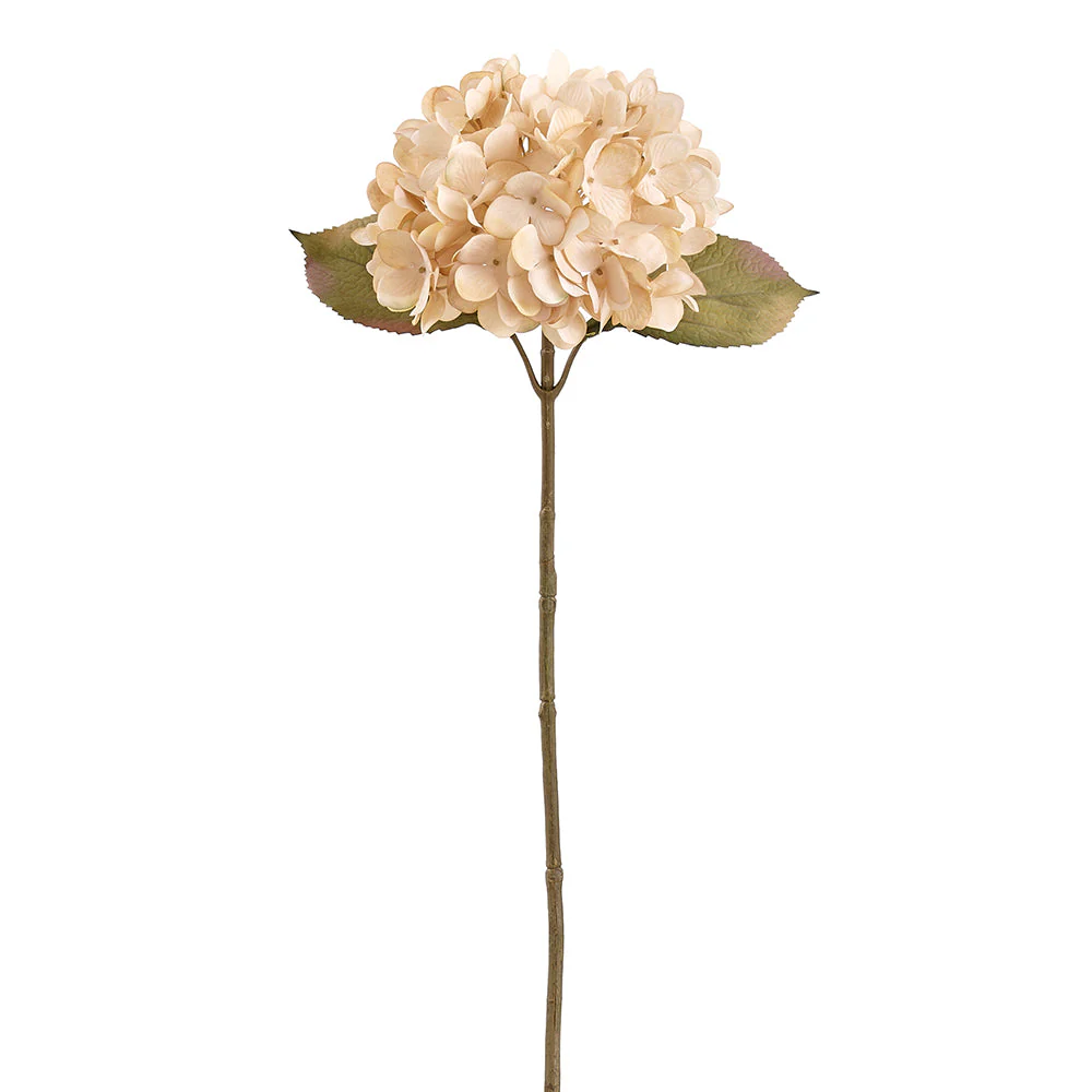 26" Hydrangea Silk Flower Stem -Beige (Pack of 12)