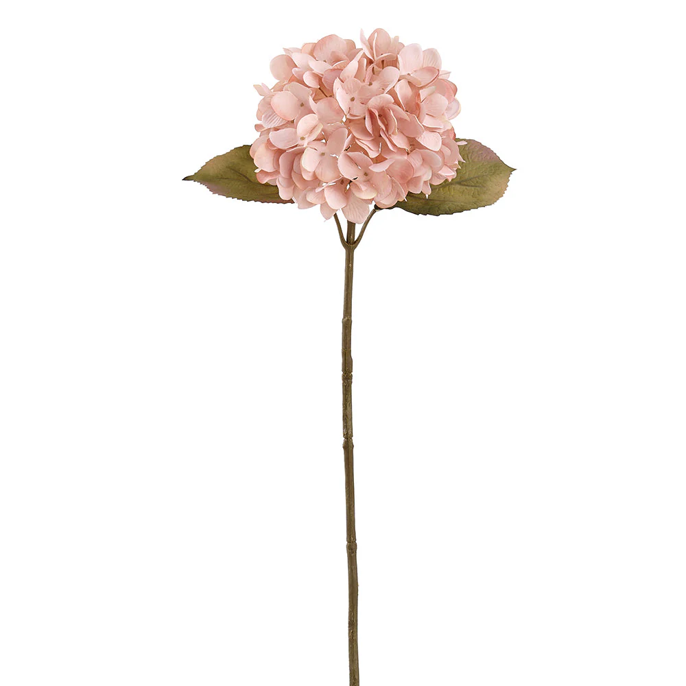 26" Hydrangea Silk Flower Stem -Dusty Peach (Pack of 12)