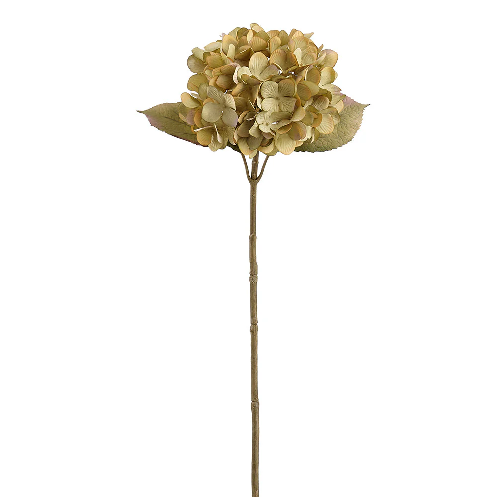 26" Hydrangea Silk Flower Stem -Green/Moss (Pack of 12)