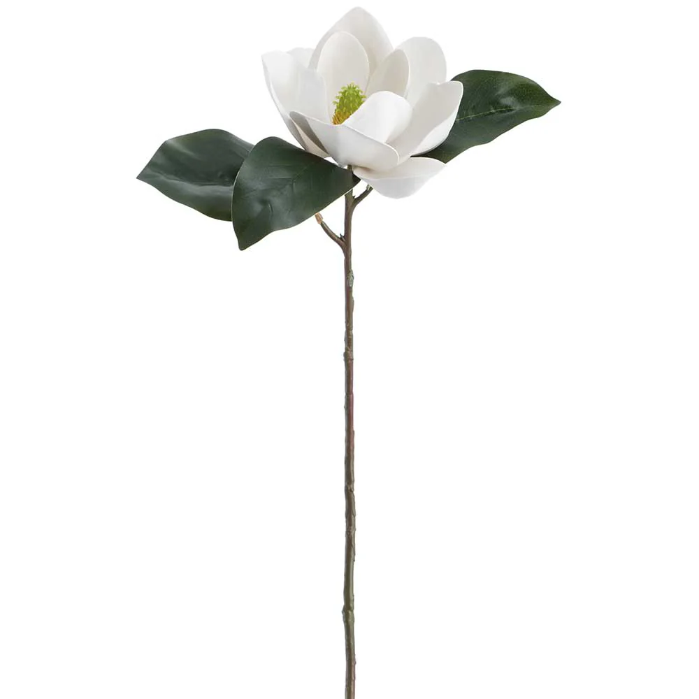 26" Magnolia Artificial Flower Stem -White (Pack of 12)