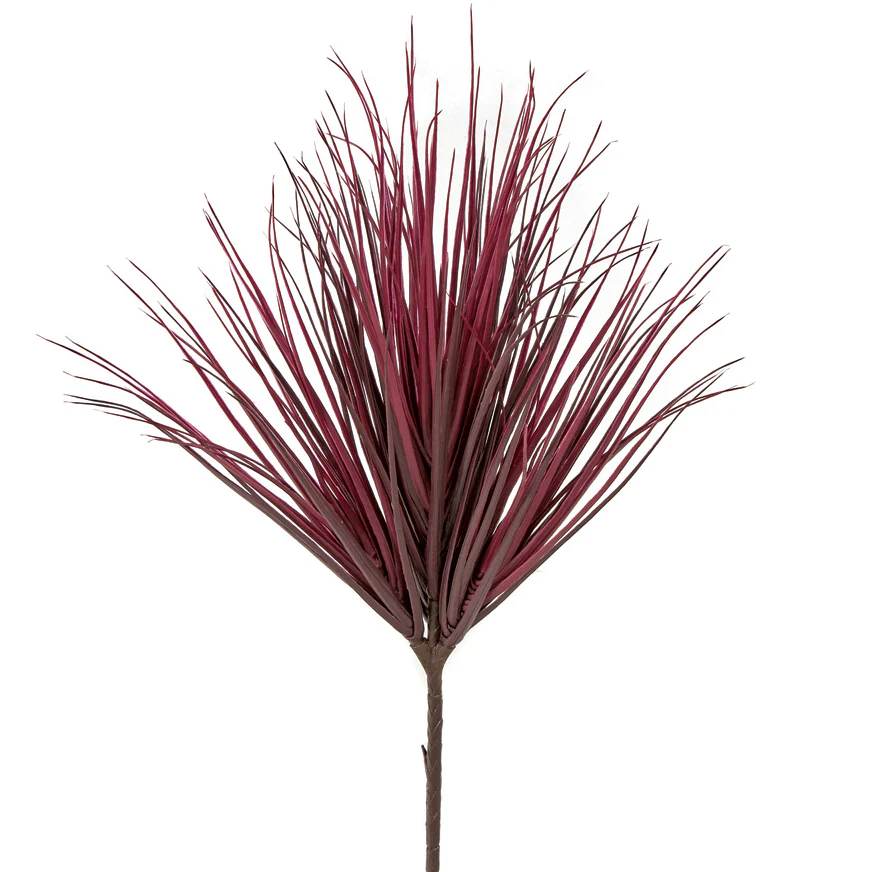 26" Outdoor UV-Proof Artificial Onion Grass Plant -Burgundy (Pack of 4)