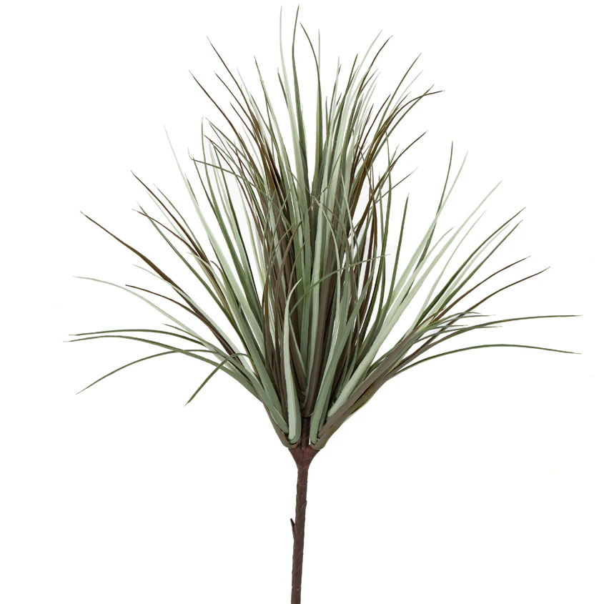 26" Outdoor UV-Proof Artificial Onion Grass Plant -Green/Brown (Pack of 4)