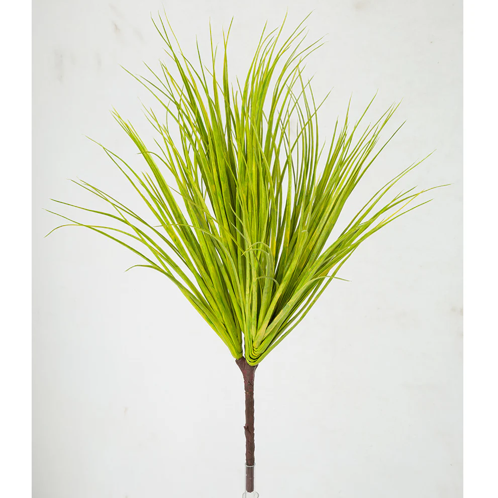 26" Outdoor UV-Proof Artificial Onion Grass Plant -Green/Yellow (Pack of 4)