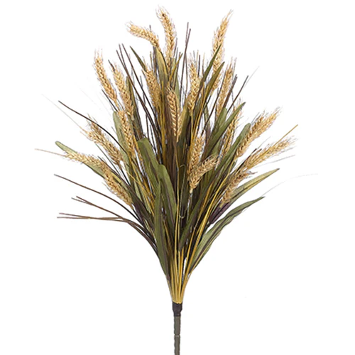 26" Plastic Wheat Artificial Plant -Beige/Tan (Pack of 6)