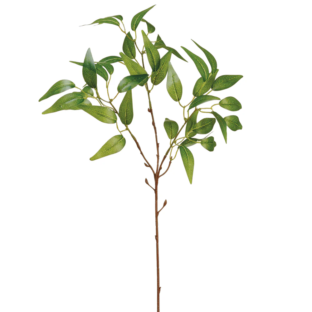 26" Silk Ruscus Leaf Stem -Green (Pack of 12)