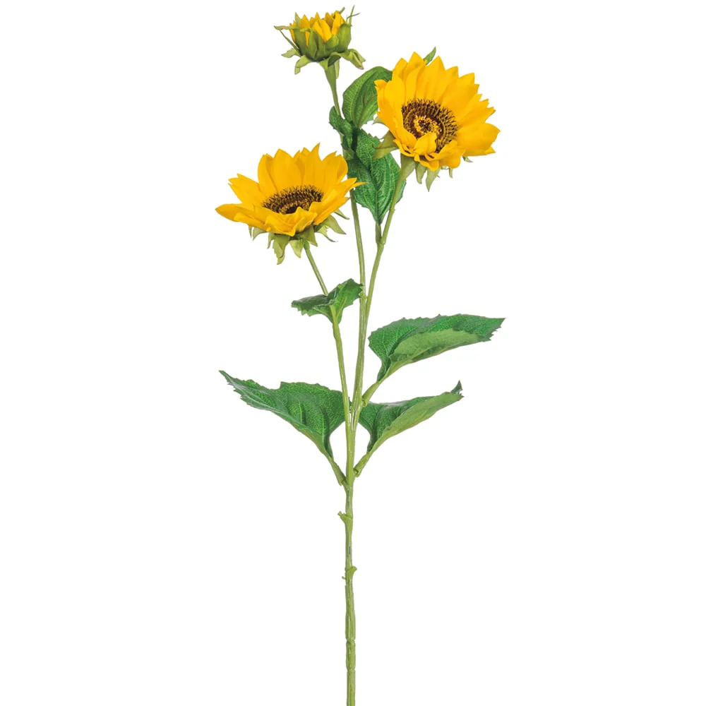 26" Silk Sunflower Flower Stem -Yellow (Pack of 12)