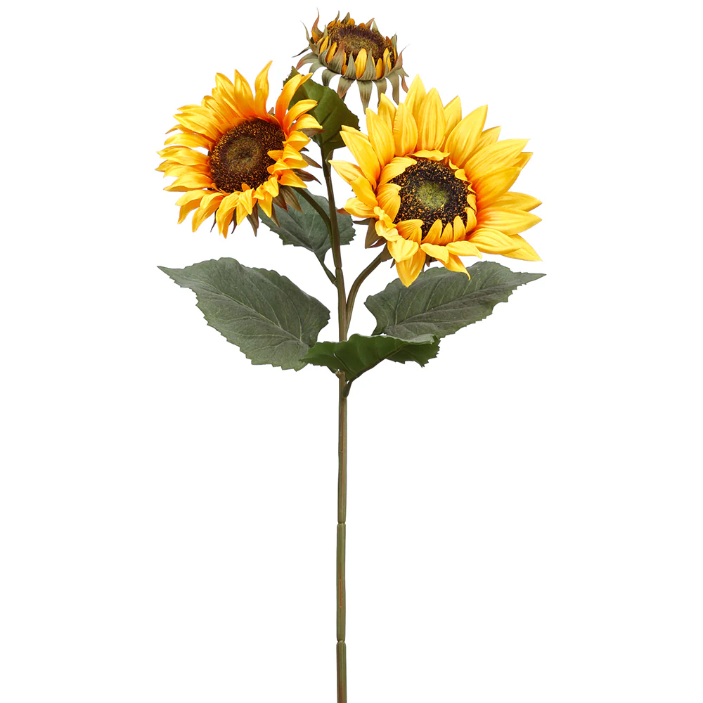 26" Sunflower Silk Flower Stem -Yellow (Pack of 12)