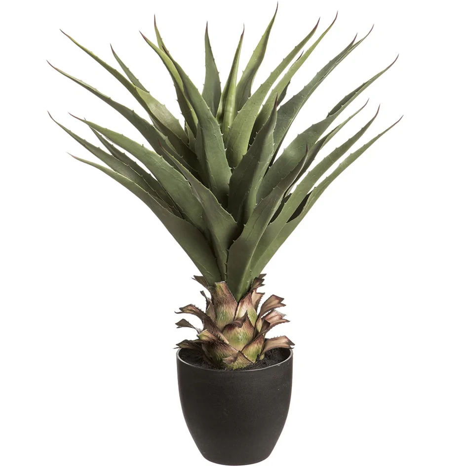 27.5" Artificial Agave Plant w/Pot -Green (Pack of 4)