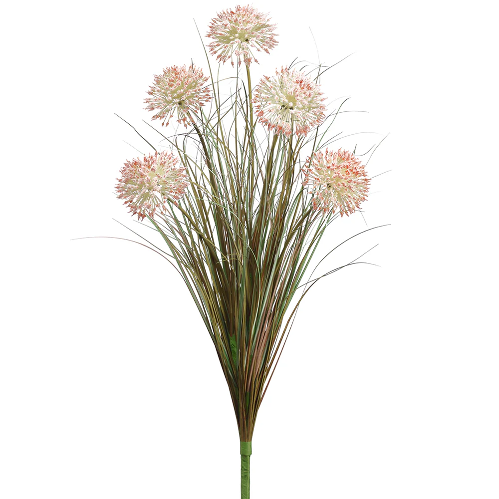 27.5" Dandelion Grass Artificial Plant -Mauve/Green (Pack of 6)