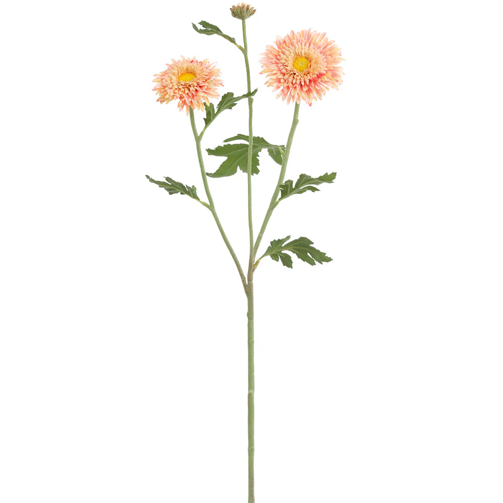 27.5" Gerbera Daisy Silk Flower Stem -2 Tone Pink (Pack of 12)