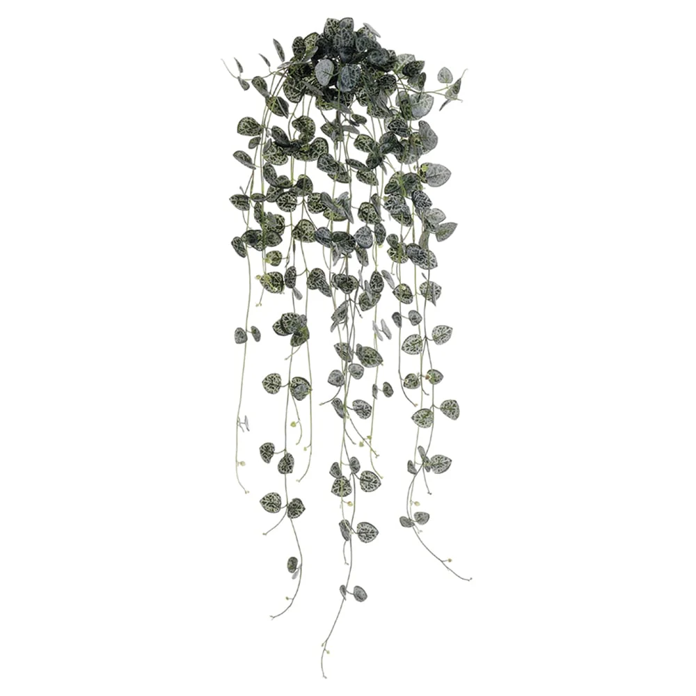 27.5" Sweetheart Silk Hanging Plant -258 Leaves -Green/Variegated (Pack of 12)