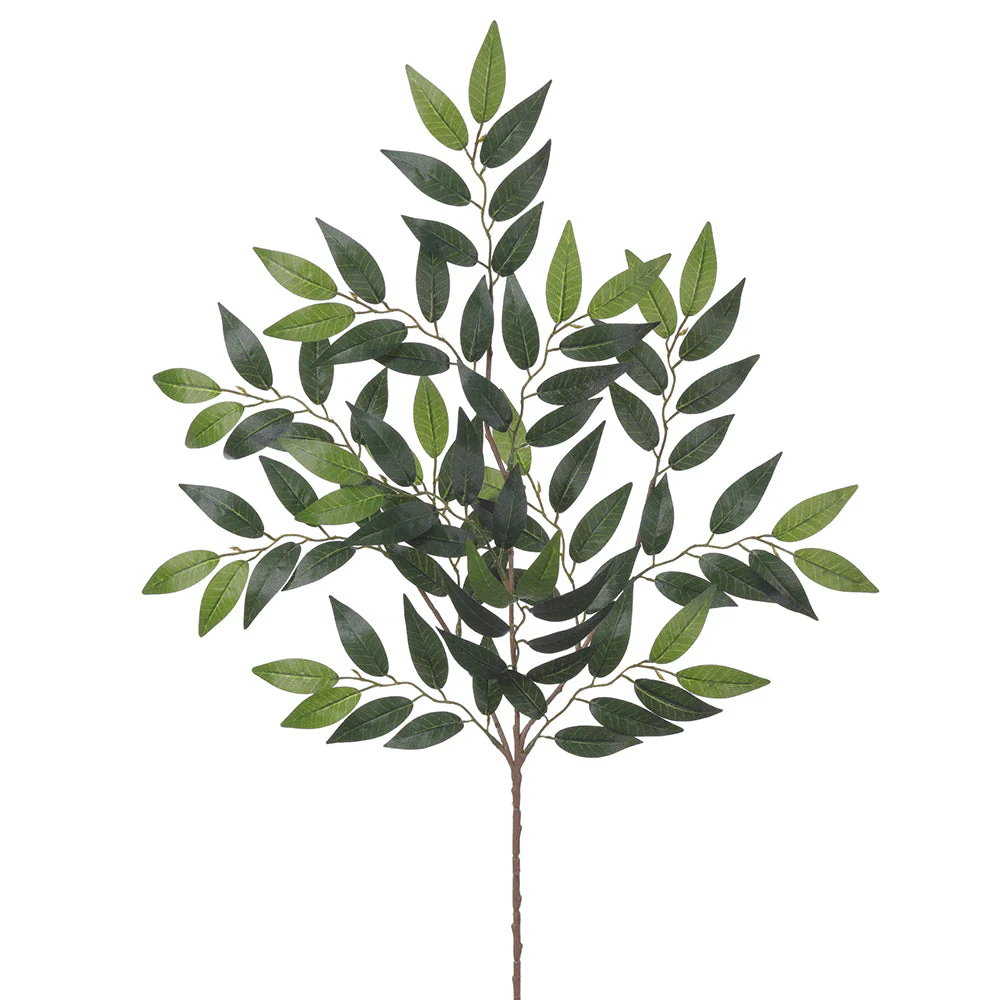 27.75" Artificial Smilax Leaf Stem -Green (Pack of 12)