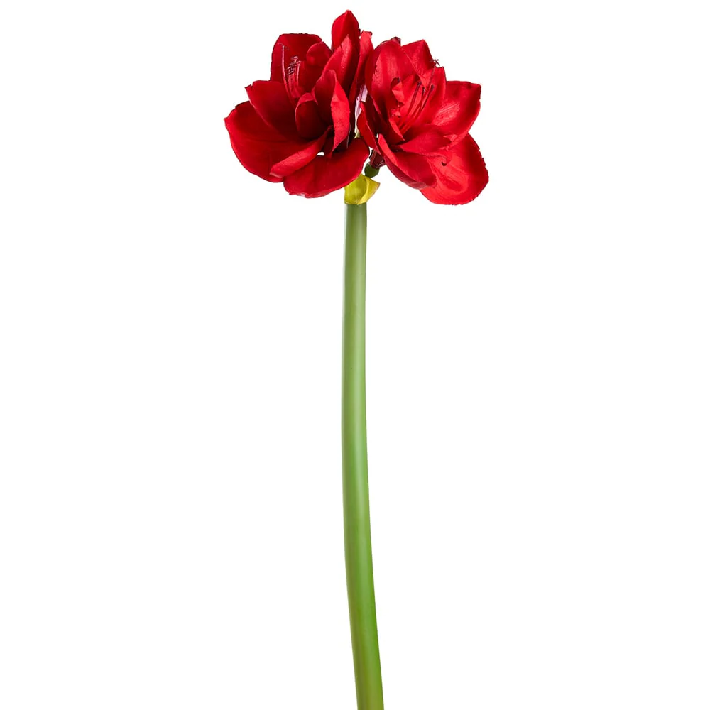 27" Artificial Amaryllis Flower Stem -Red (Pack of 12)