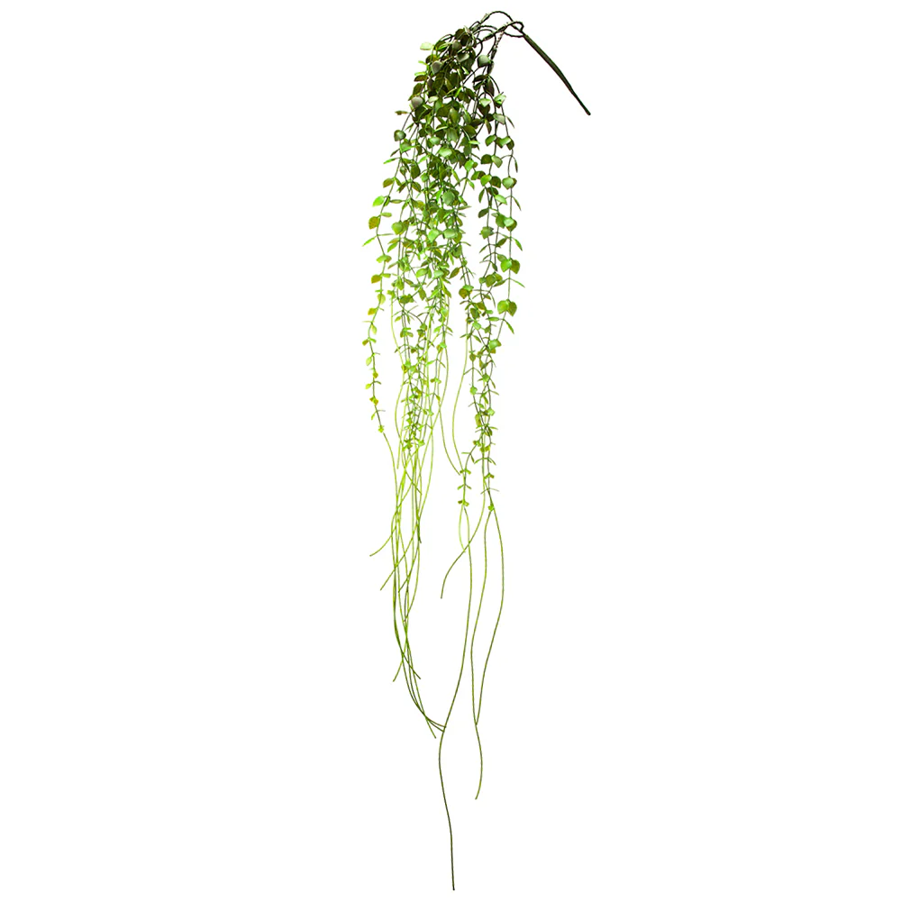 27" Hanging Mini Silk Button Fern Leaf Grass Stem -Green (Pack of 12)