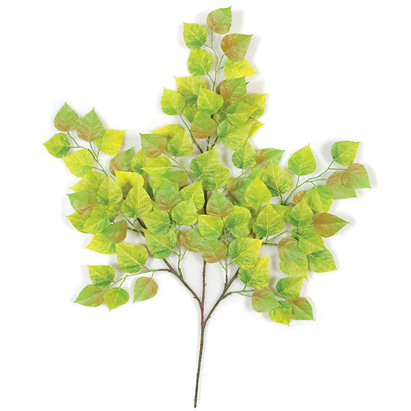 27" IFR Artificial Cottonwood Branch Stem -Green/Yellow (Pack of 12)
