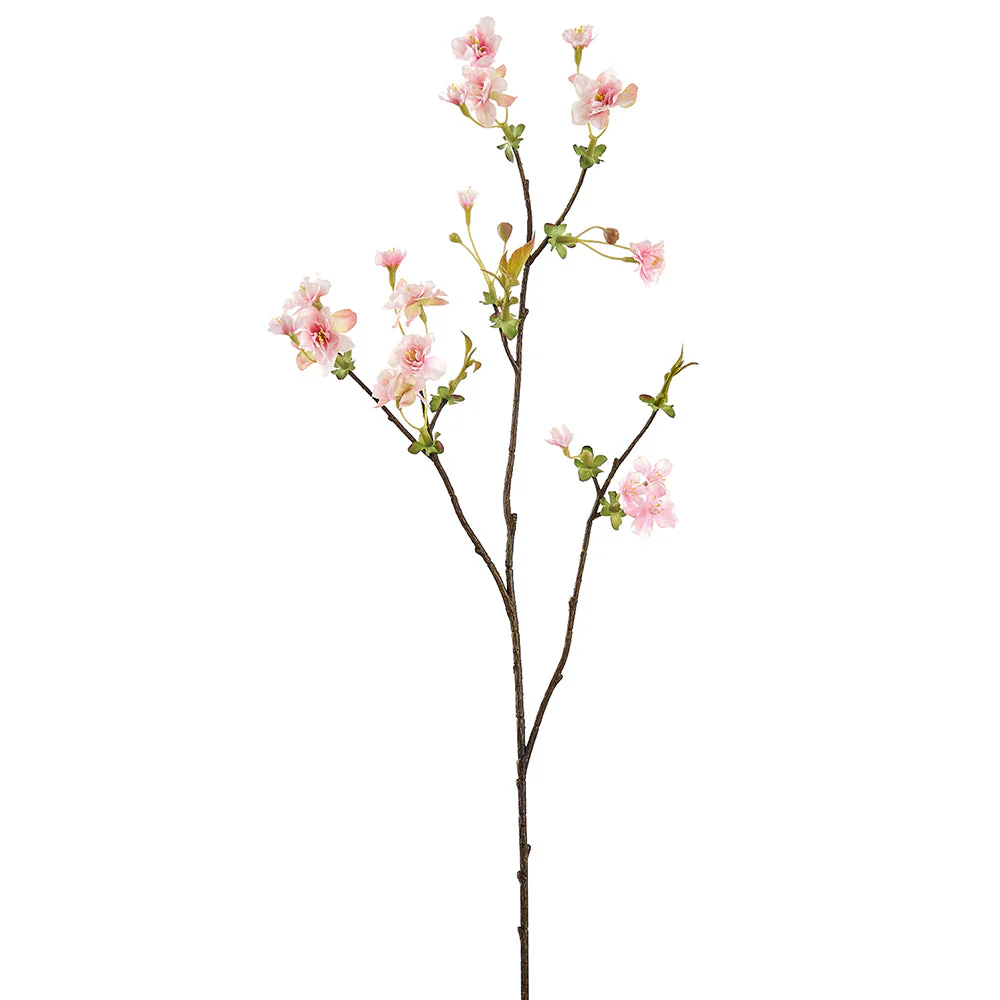 27" Mini Cherry Blossom Silk Flower Stem -Pink (Pack of 12)