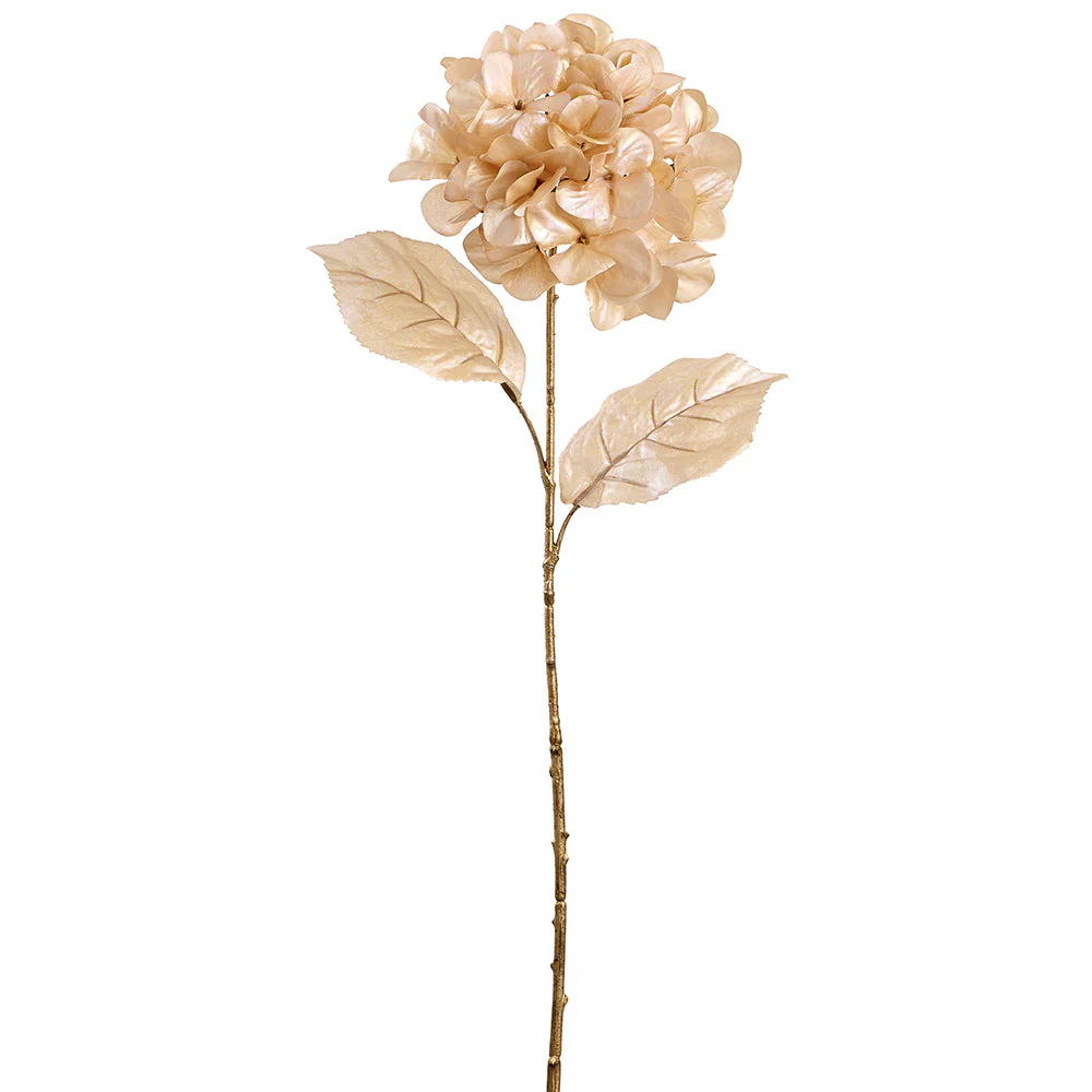 27" Pearlized Silk Hydrangea Flower Stem -Blush (Pack of 12)