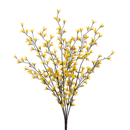 27" Silk Forsythia Flower Bush -Yellow (Pack of 12)