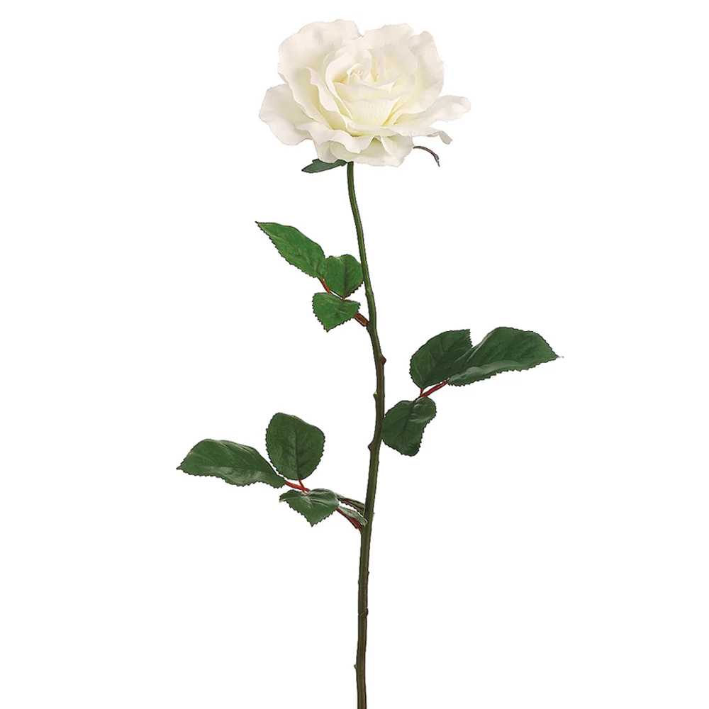 27" Silk Large Planter Rose Flower Spray -Cream (Pack of 12)