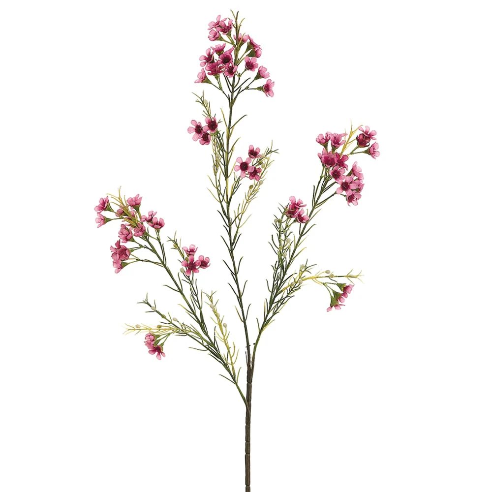 27" Silk Waxflower Flower Spray -Mauve/Pink (Pack of 12)