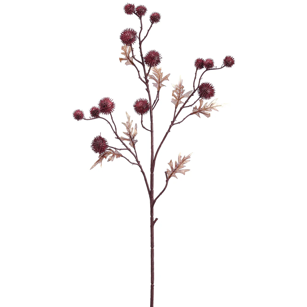 28.3" Artificial Globe Thistle Stem -Boysenberry (Pack of 12)