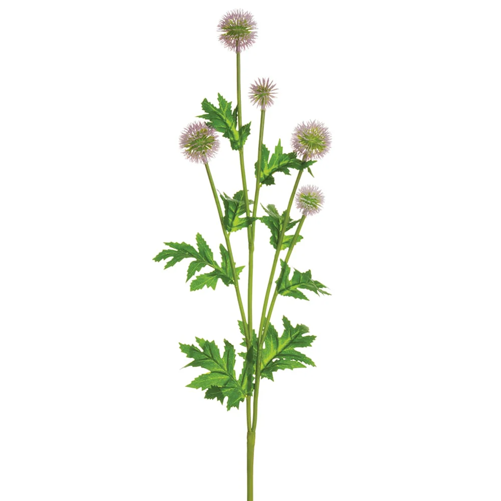 28.3" Globe Thistle Artificial Flower Stem -Lavender (Pack of 12)