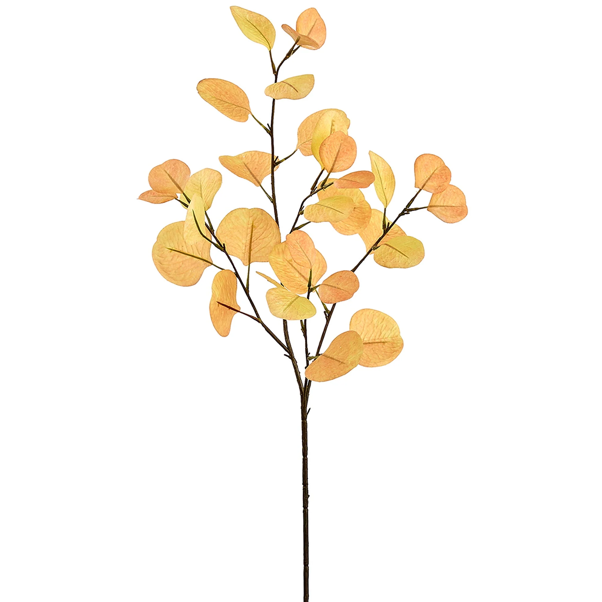 28.5" Eucalyptus Leaf Silk Stem -Yellow/Gold (Pack of 12)