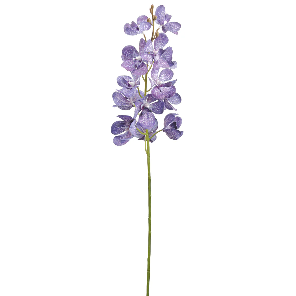 28.5" Real Touch Vanda Orchid Silk Flower Stem -Lavender (Pack of 12)