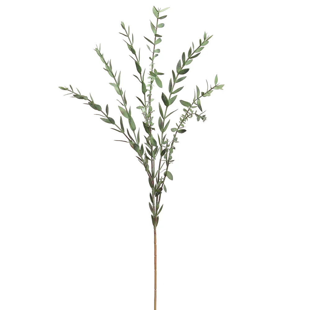 28.5" Silk Myrtle Leaf Stem -Green/Gray (Pack of 12)