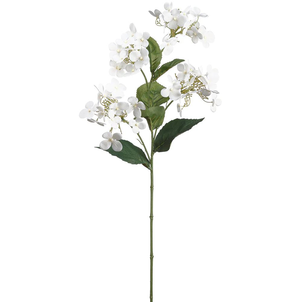 28.75" Hydrangea Silk Flower Stem -Cream (Pack of 12)