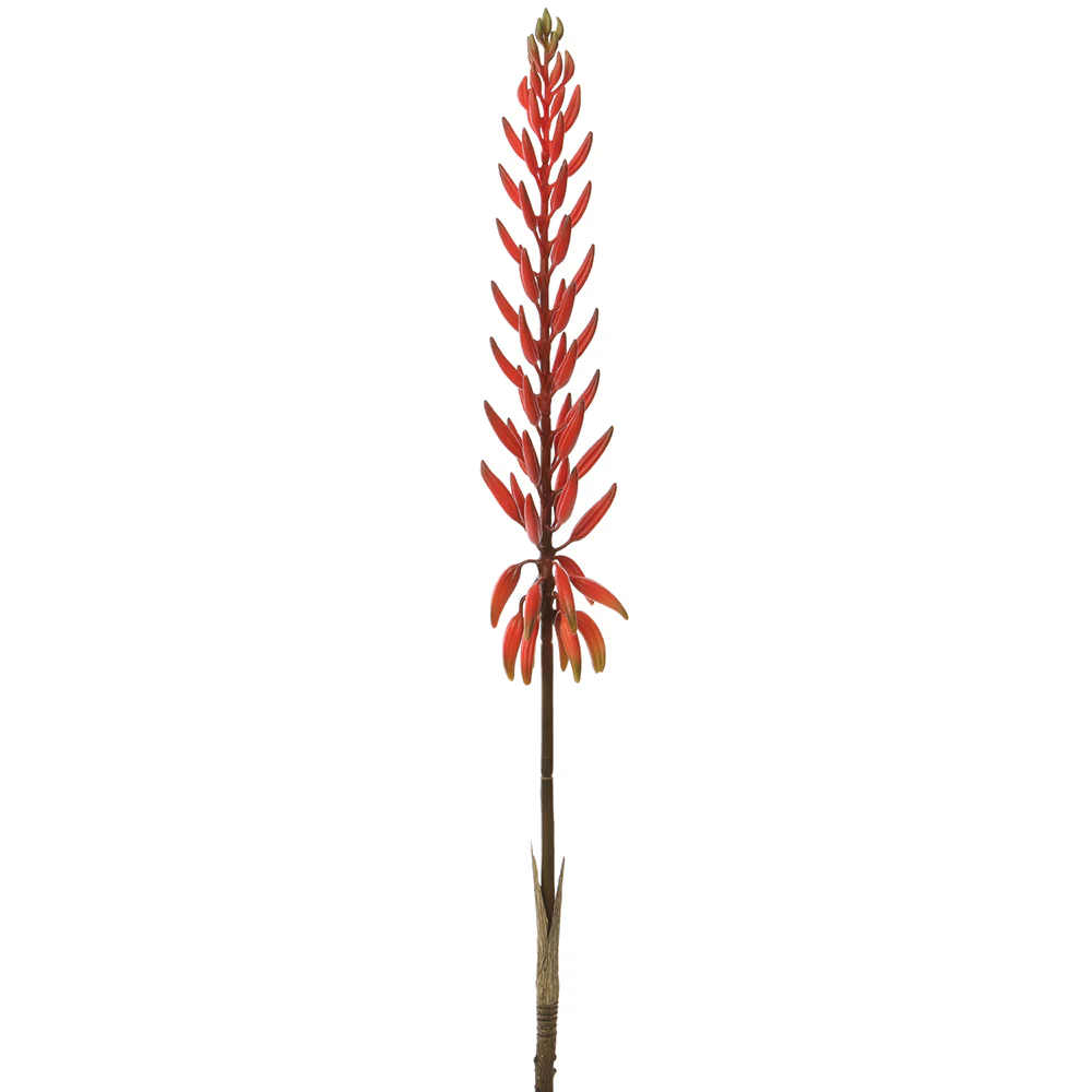 28" Artificial Agave Flower Stem -Red (Pack of 12)