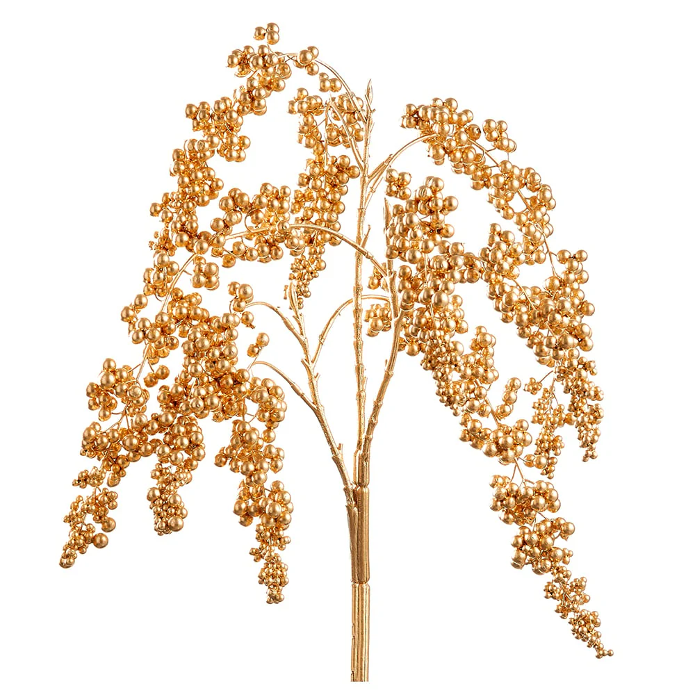 28" Artificial Berry Bush -Gold (Pack of 6)