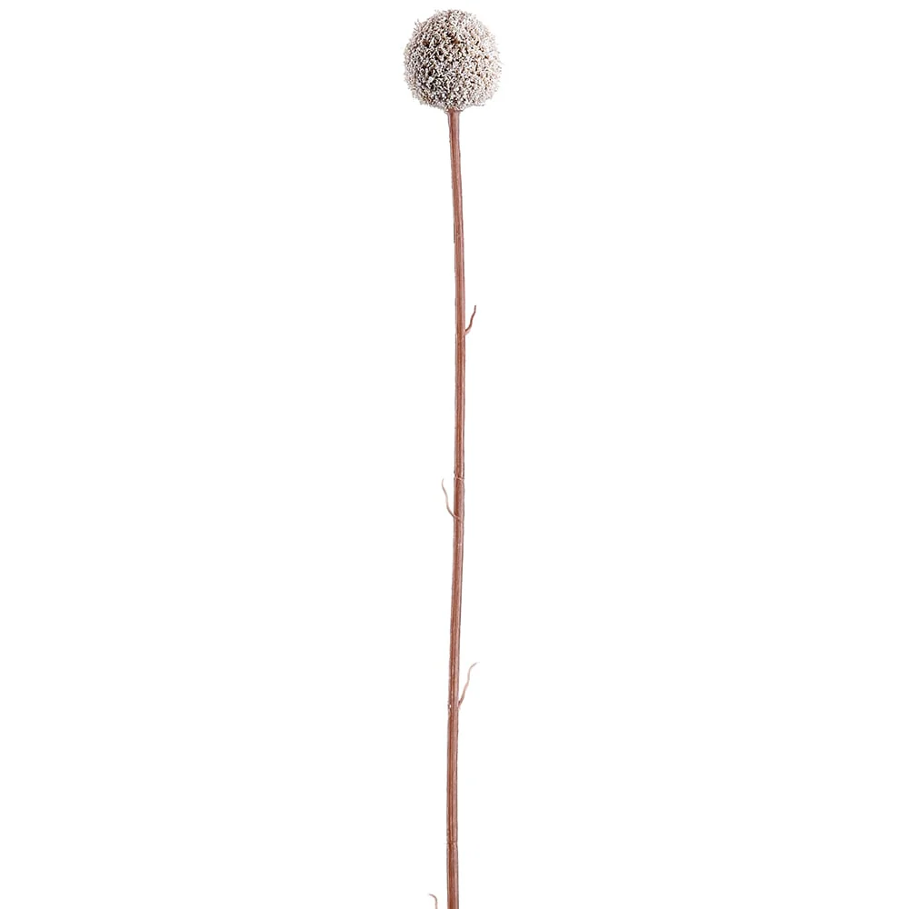 28" Artificial Billy Button Craspedia Flower Stem -White (Pack of 12)
