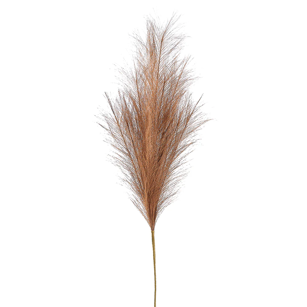 28" Artificial Plume Grass Stem -Brown (Pack of 12)