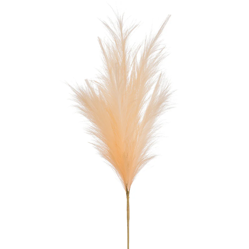 28" Artificial Plume Grass Stem -Peach (Pack of 12)