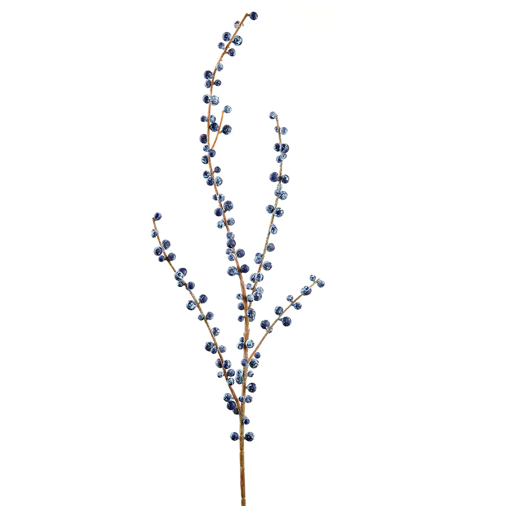 28" Berry Artificial Stem -Blue (Pack of 24)