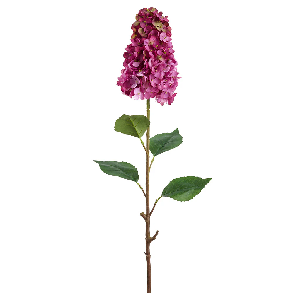28" Cone Hydrangea Silk Flower Stem -Boysenberry (Pack of 12)
