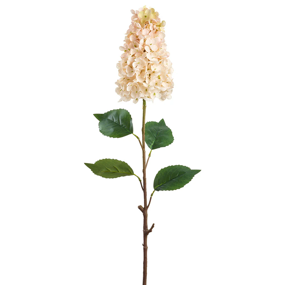 28" Cone Hydrangea Silk Flower Stem -Peach (Pack of 12)